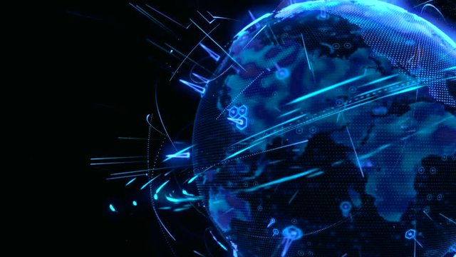 4K Global technology computer dimostration