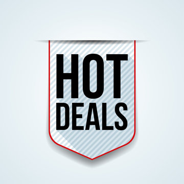 Hot Deals tag shield illustration