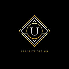 Classic Geometric U Letter Logo