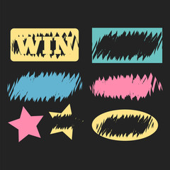 Scratch cards vector. Lottery cover for scratch card