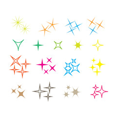 Icon sparkle line. Bright firework, decoration twinkle, shiny flash