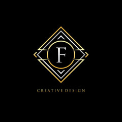Classic Geometric F Letter Logo