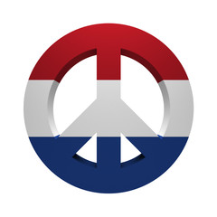 greenpeace symbol painted netherlands flag