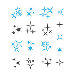 Glowing light effect star. Sparkle lights vector