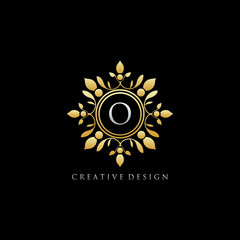 Gold Classic O Letter Logo