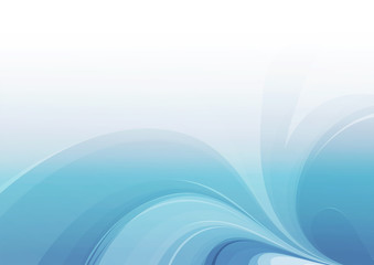 Abstract curved blue background