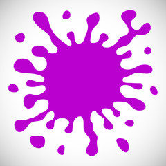 Purple Hand Drawn Paint Splash