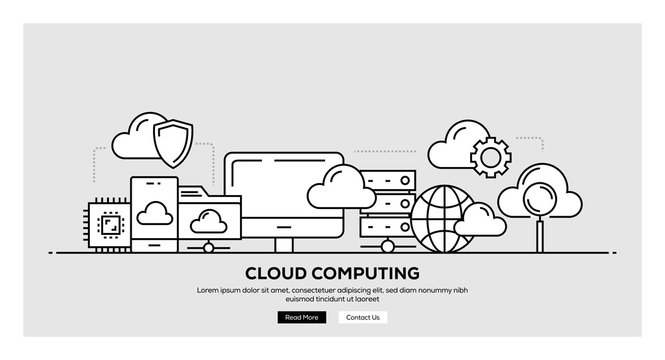 CLOUD COMPUTING BANNER CONCEPT
