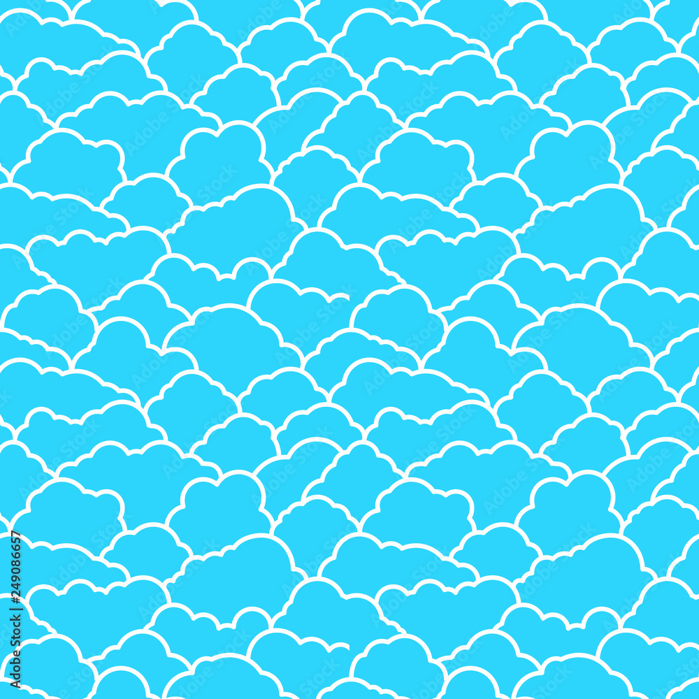 Aufkleber vector clouds seamless pattern