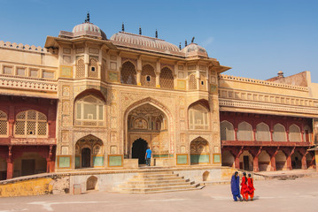 Obraz premium Ganesh Pol gateway, Amber Fort, Rajasthan, India.
