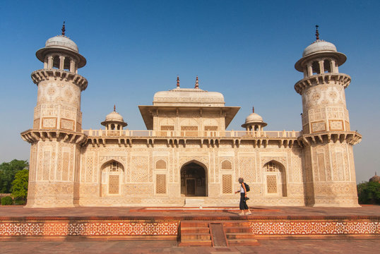 Itmad Ud Daulah's Tomb, also known as Baby Taj Mahal in Agra, India.