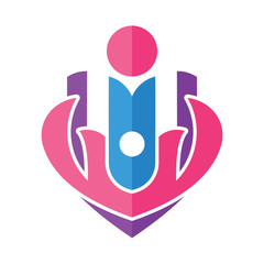 love logo, horn, people, and love logo concept