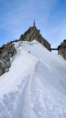 mountain climbing in the French Alps