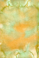 Watercolor pastel texture effect background of green yellow colors