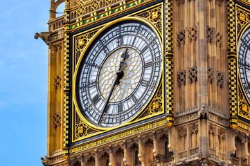 Fototapeta Big Ben tower clock, London, UK obraz