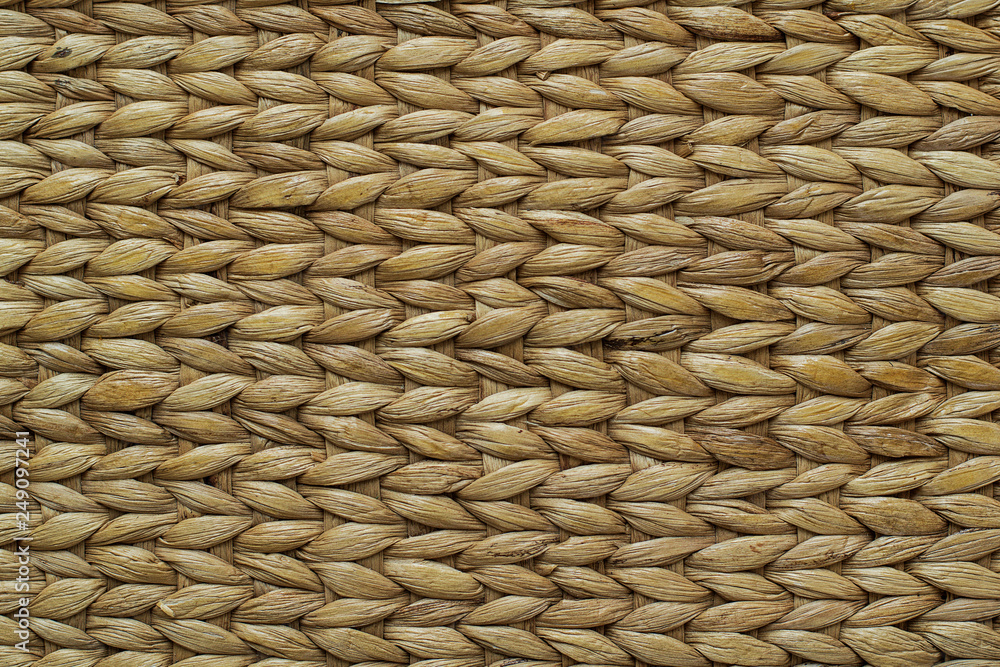 Poster Papyrus rattan weave texture from handmade high resolution background