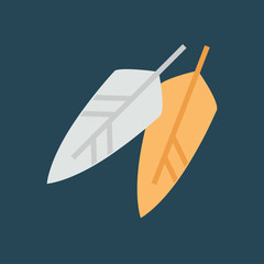 Silhouette icon feathers