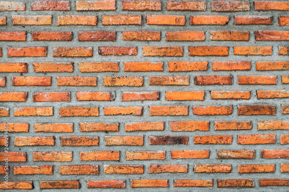 Poster old vintage brick wall texture design. empty red brick background for presentations and web design. 
