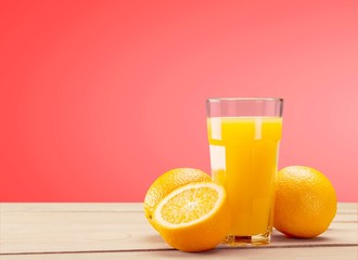 Orange juice and slices of orange on background © BillionPhotos.com