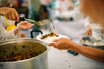 Helping the poor to enjoy eating delicious food