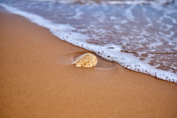 Stones, pebles and rocks on Greek beaches on the island Kefalonia