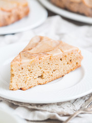 Rustic upside down gluten and sugar free pear cake