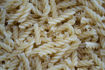 spiral pasta close up fusilli