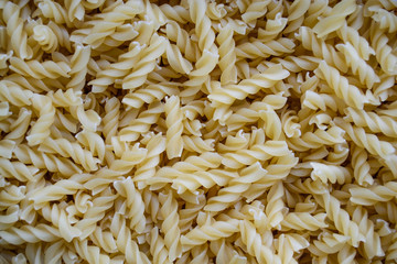 spiral pasta close up fusilli