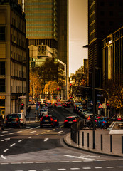Fototapeta premium Abends in Frankfurt Innenstadt