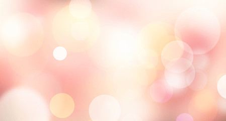 Pink pastel orange blurred lights background.