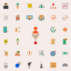 colored conversation funnel icon. marketing and business and digital marketing icons universal set for web and mobile