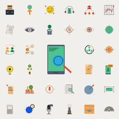 colored mobile search icon. marketing and business and digital marketing icons universal set for web and mobile