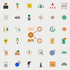 colored social sharing icon. marketing and business and digital marketing icons universal set for web and mobile