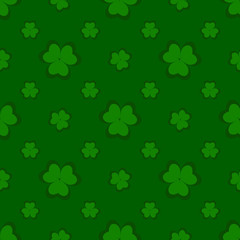 Background of clover on a white background for the holiday of St. Patrick s Day
