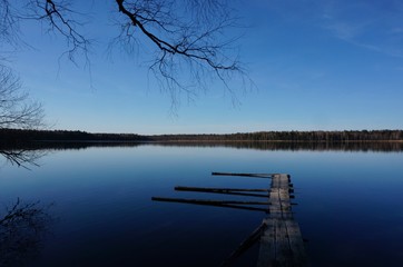 Kroman lake in Belarus