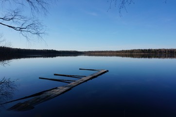 Kroman lake in Belarus