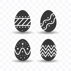 Set of easter egg icon simple flat style vector illustration.