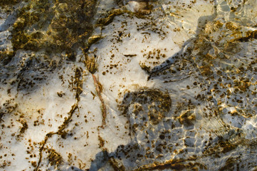 Stones under water