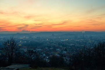 Sunset over Brno