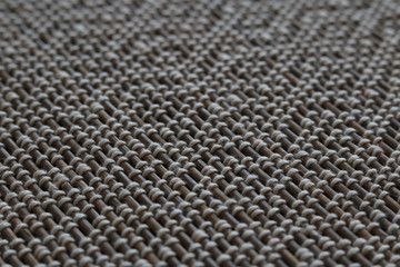 Close-up view of bamboo mat