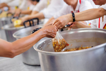 Feeding helps eliminate the hunger of many people.