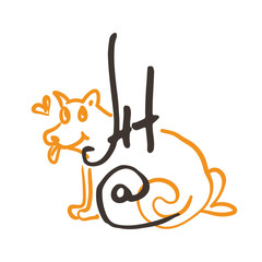 Doodle grunge lettering. Brush calligraphy text for banner, poster, greeting card, party invitation. Vector illustration