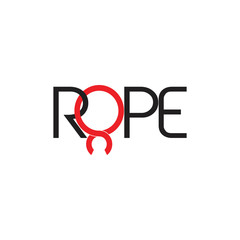 text rope simple logo vector
