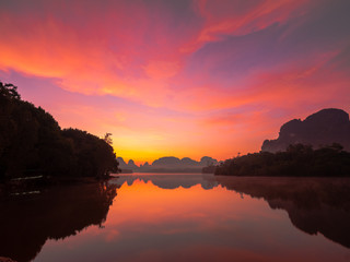 Fishing man at lakeside 