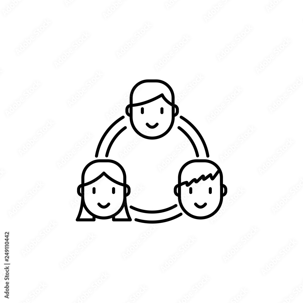 Aufkleber networking, group, partnership icon. element of human resources for mobile concept and web apps illu