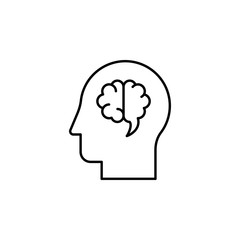 brain, head, interface icon. Element of Human resources for mobile concept and web apps illustration. Thin line icon for website design and development, app development