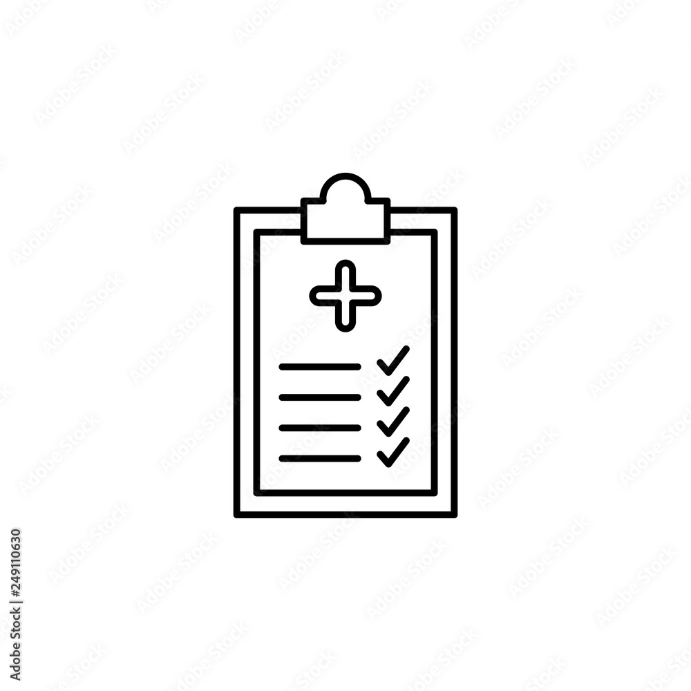 Poster medical, check list icon. element of human resources for mobile concept and web apps illustration. t