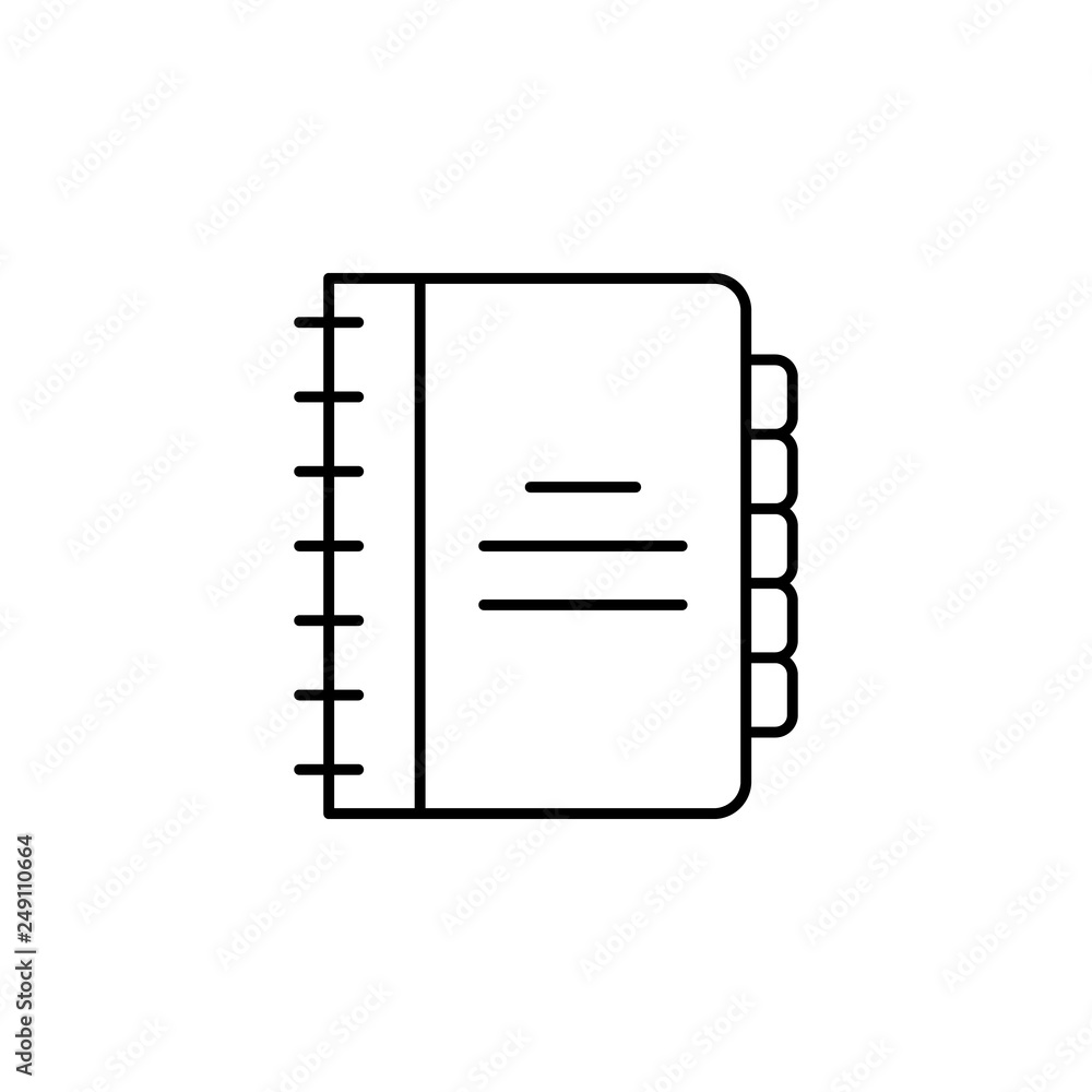Poster agenda, notebook, book icon. element of human resources for mobile concept and web apps illustration