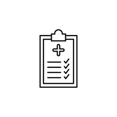 Fototapeta na wymiar medical, check list icon. Element of Human resources for mobile concept and web apps illustration. Thin line icon for website design and development, app development