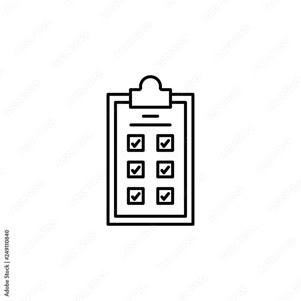 Poster test, document, archive icon. element of human resources for mobile concept and web apps illustratio
